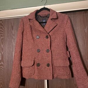 GAP Women's Textured Red Blazer
